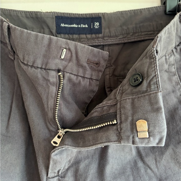 Abercrombie & Fitch Women's Linen Blend Grey Bermuda Shorts Size 29 - Picture 4 of 5